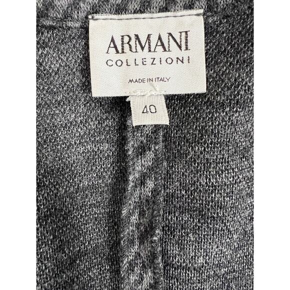 Vintage Armani Collezioni Small Jacket Black Herringbone Blazer Made in Italy - Picture 3 of 12